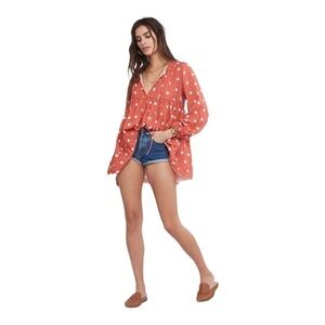 JEN'S Pirate Booty Capri Tunic in Polka Dot Persimmon